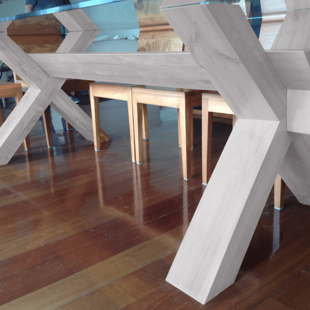 Mesa de comedor madera moderna Tijeras. - mesa comedor | Greenwoods Chile